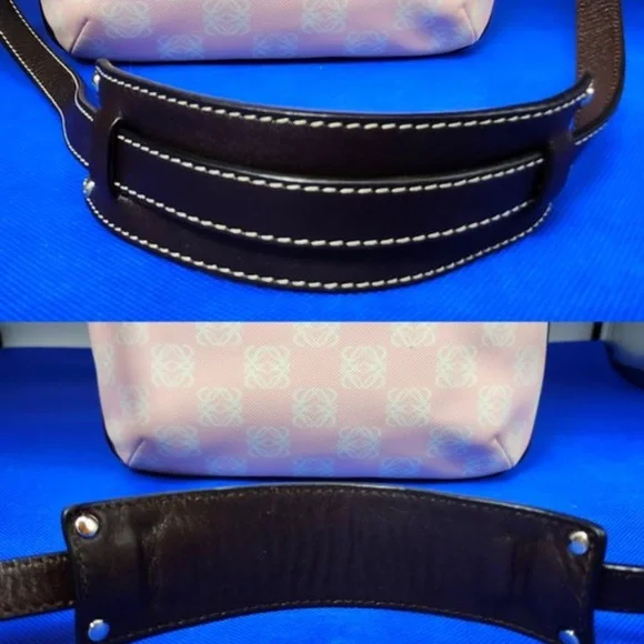 Loewe Pink and White Crossbody Bag